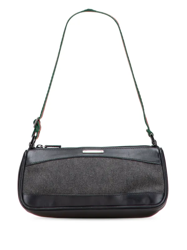 GUCCI 92820 ミニバッグ ポーチ デニム×レザー 002404 ショルダー