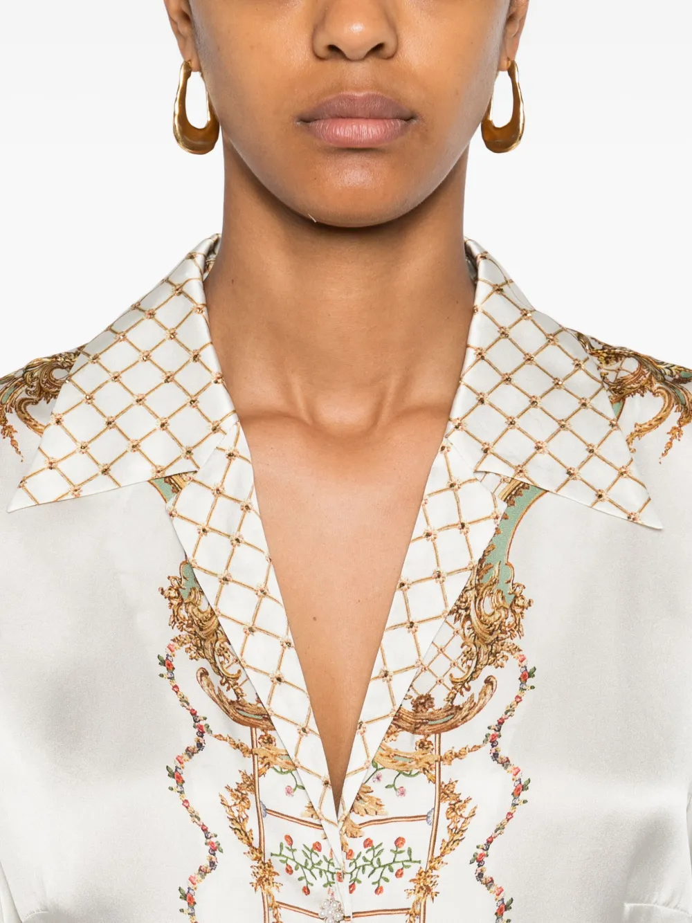 Camilla Dressing Room Drama Pyjama Shirt In White