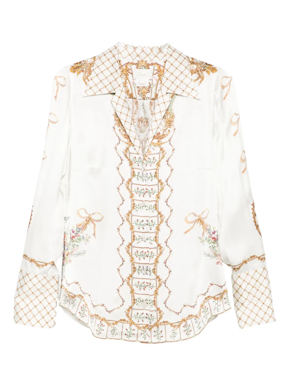Camilla Dressing Room Drama pyjama shirt | White | Image 1