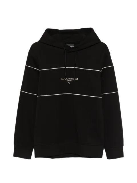 Emporio Armani stripe hooded sweatshirt