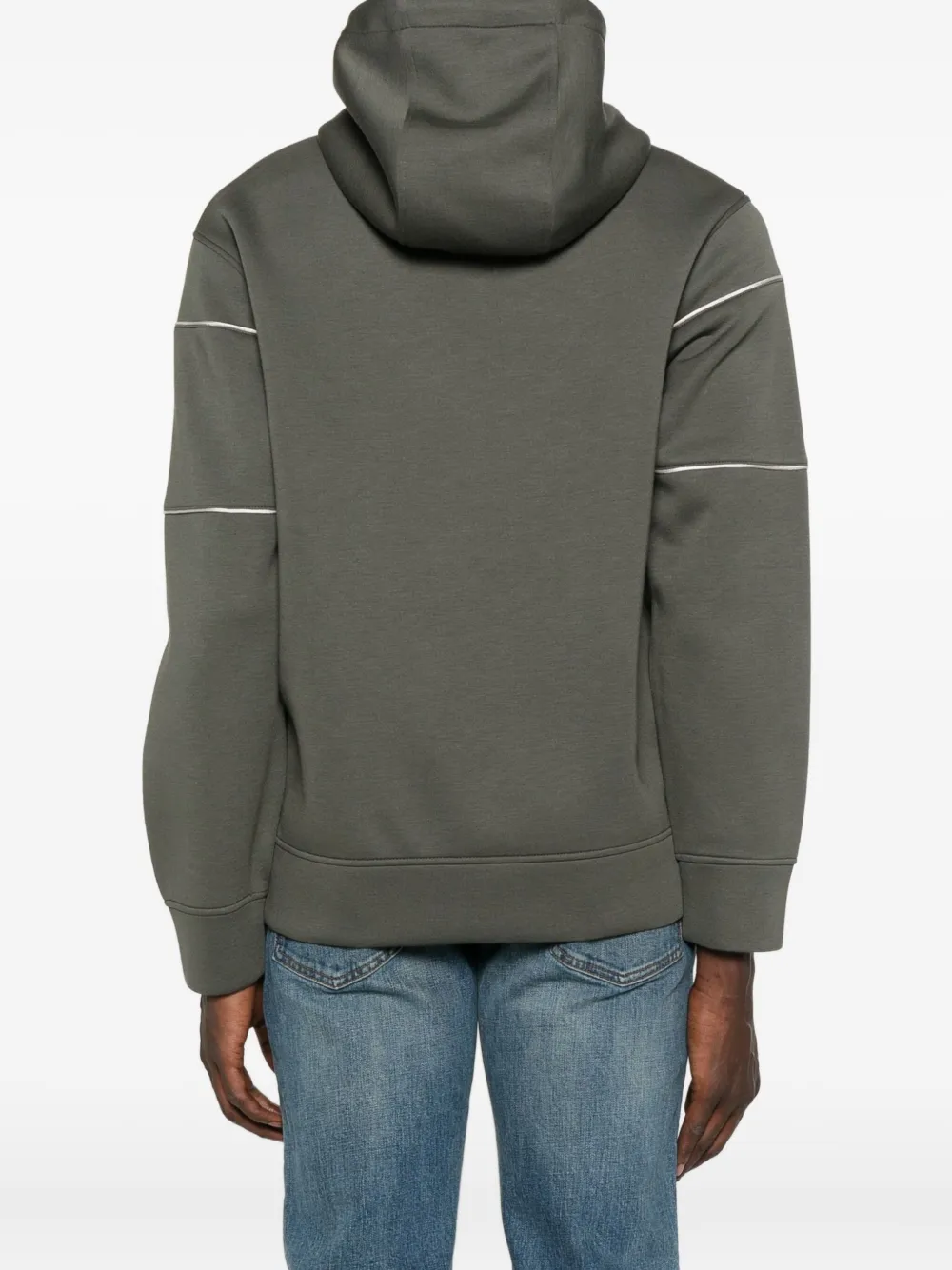 Emporio Armani Gestreepte hoodie Groen