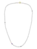 YI Collection 18K yellow gold Ayoka pearl and pink sapphire necklace - White