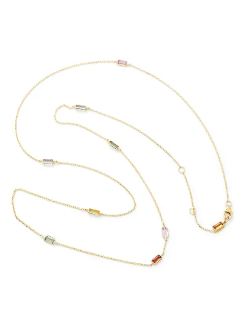 YI Collection 18K yellow gold Candy rainbow sapphire necklace