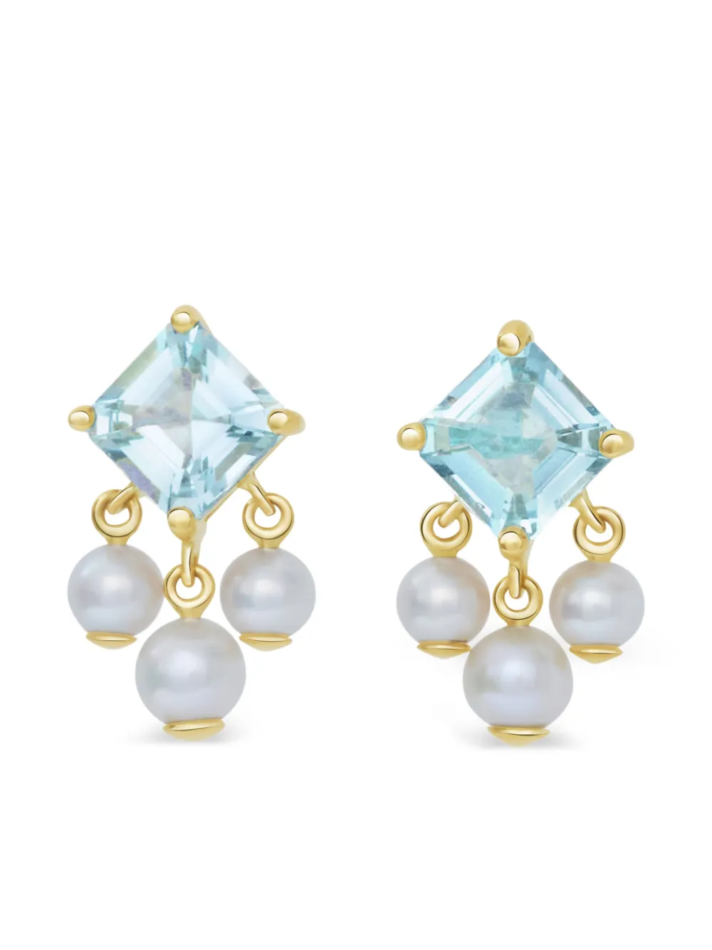 YI Collection Nymph アクアマリン&パール ピアス 18Kイエローゴールド - YELLOW GOLD YI Collection Nymph アクアマリン&パール ピアス 18Kイエローゴールド - YELLOW GOLD