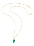 YI Collection 18K yellow gold Arrow diamond and emerald necklace