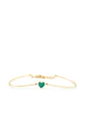 YI Collection 18K yellow gold Heart emerald bangle