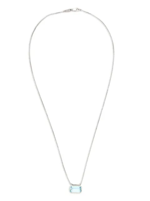 YI Collection platinum Nouveau aquamarine necklace