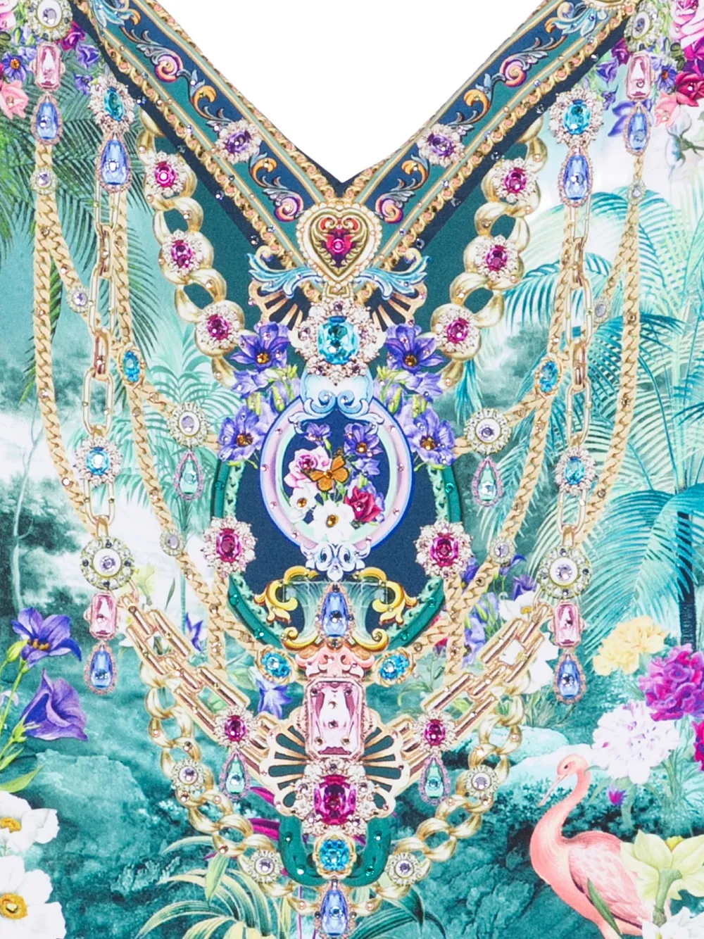 Camilla Badpak verfraaid met kristallen Groen