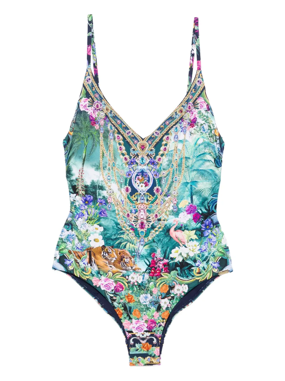 Camilla jewel-embellished swimsuit | Green | Image 1