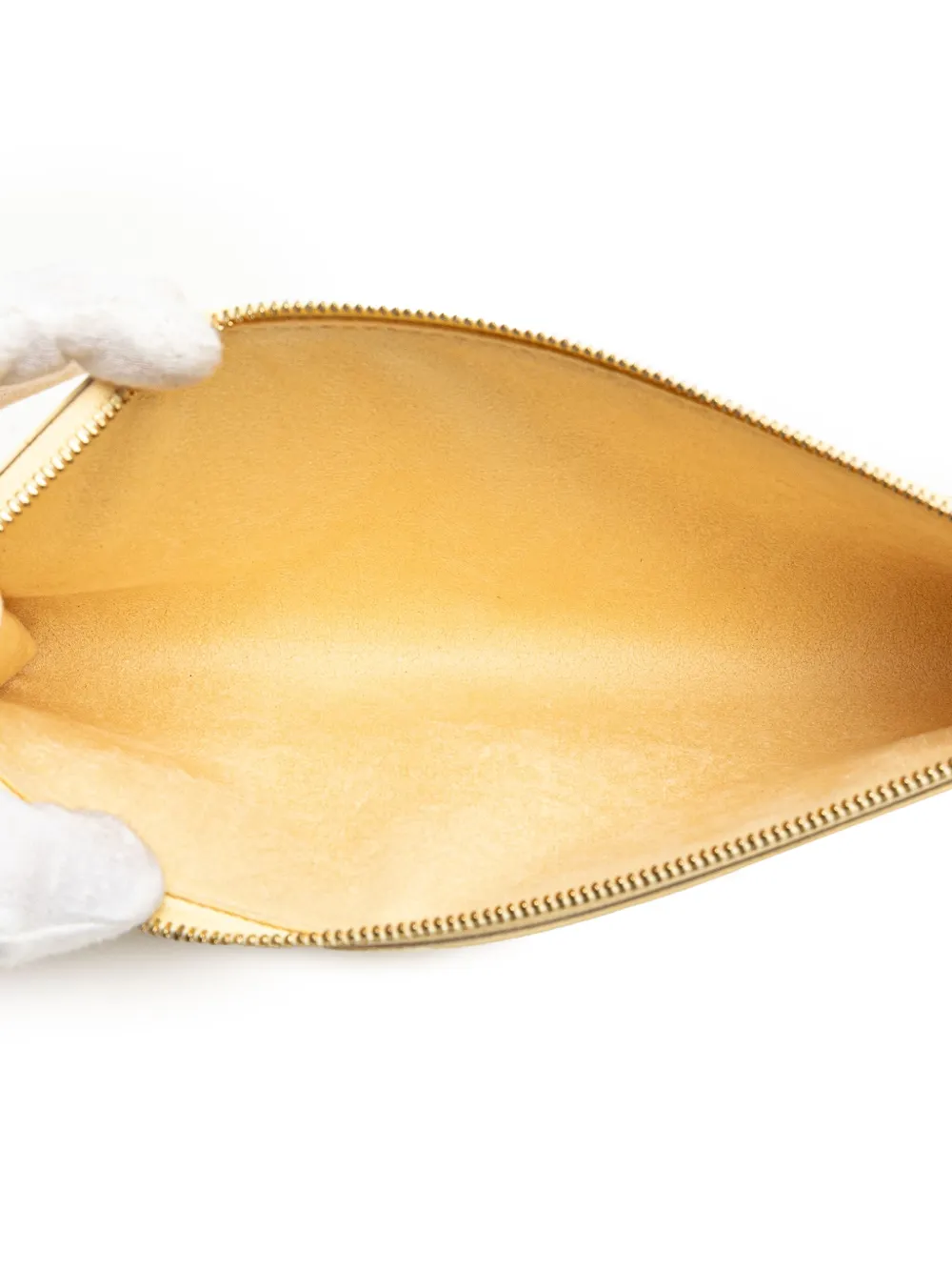 Pre-owned Louis Vuitton 2001 Epi Pochette Accessoires Shoulder Bag In Yellow