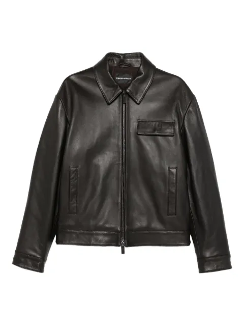 Emporio Armani zip-fastening leather jacket