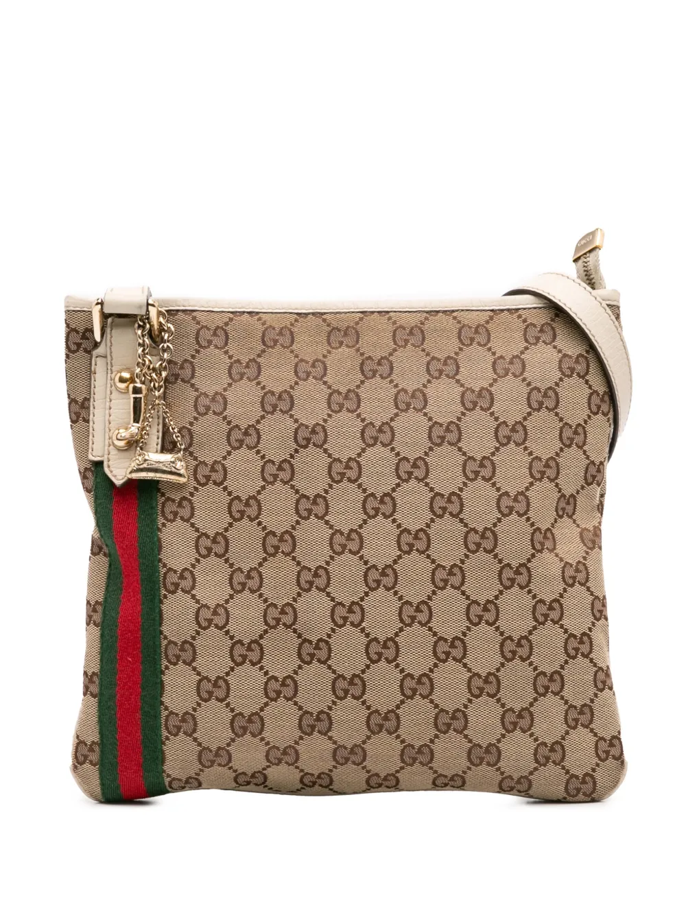Pre-owned Gucci 2016-2025 Gg Canvas Jolicoeur Crossbody Bag In Brown