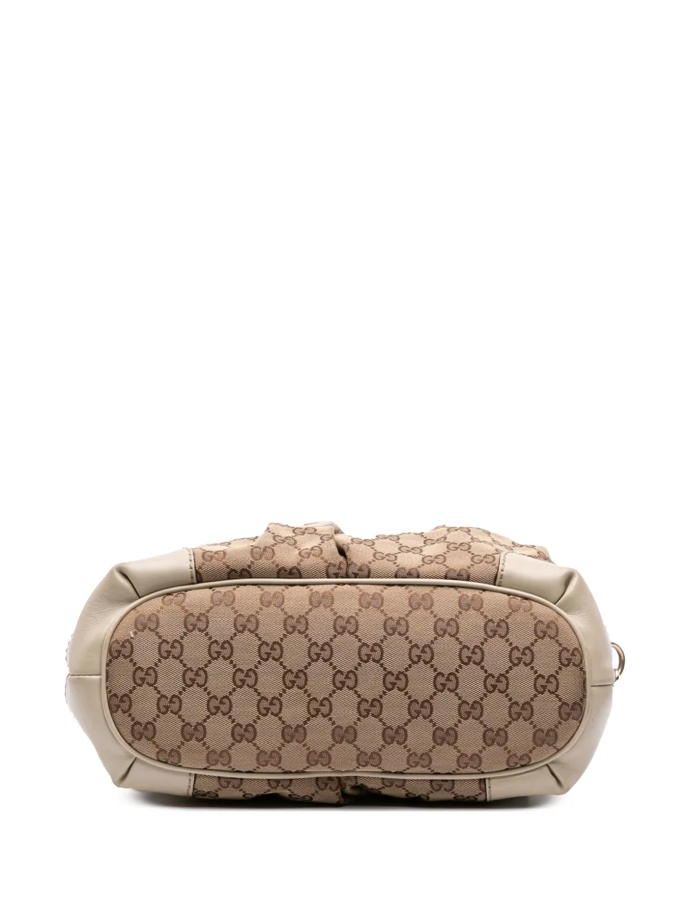 Pre-owned Gucci 2016-2025 Gg Canvas Sukey Satchel In Brown