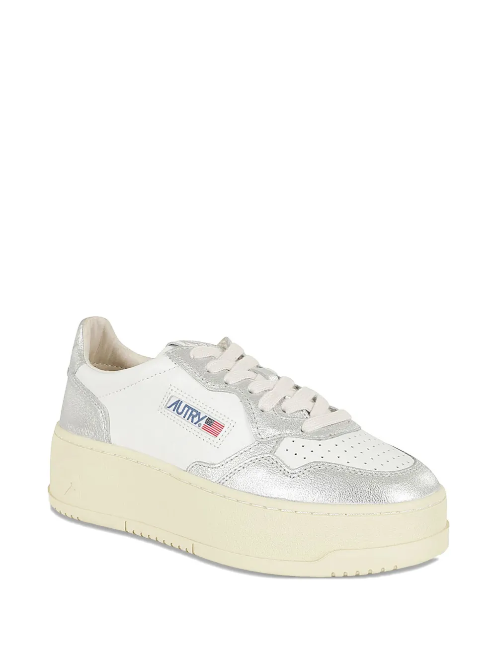 Autry platform leather sneakers - Wit