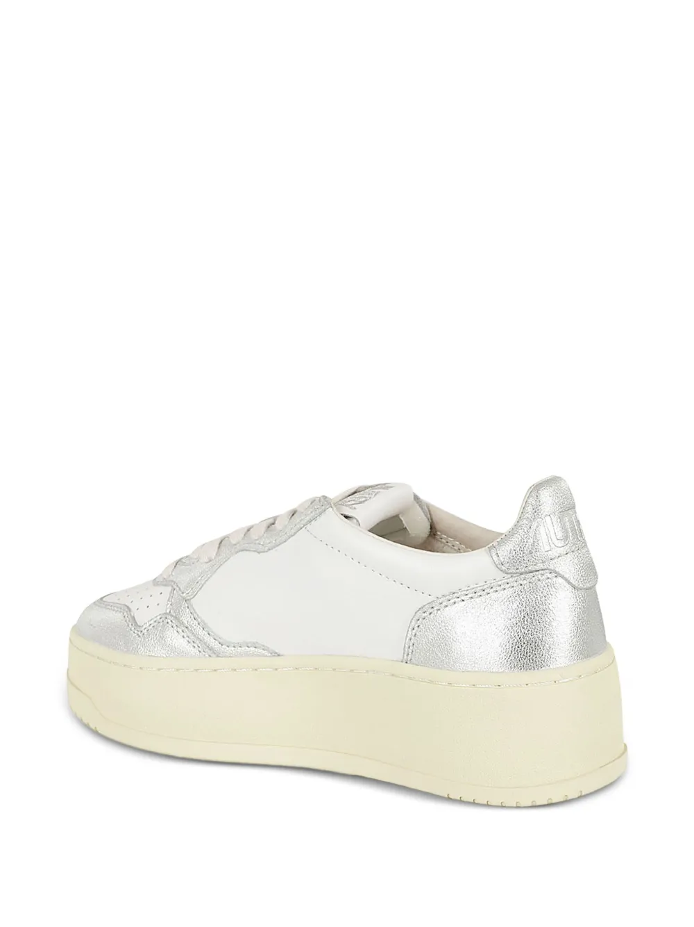 Autry Leren sneakers met plateauzool Wit