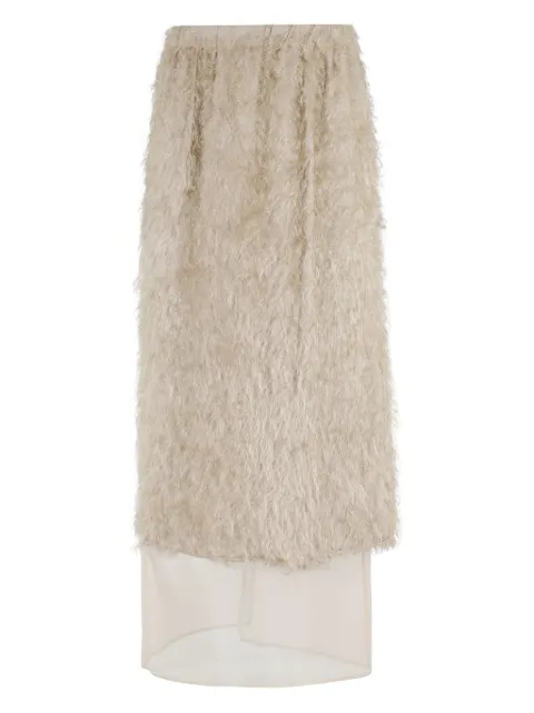 Alysi fringed maxi skirt
