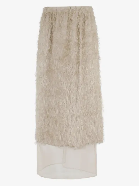 Alysi fringed maxi skirt