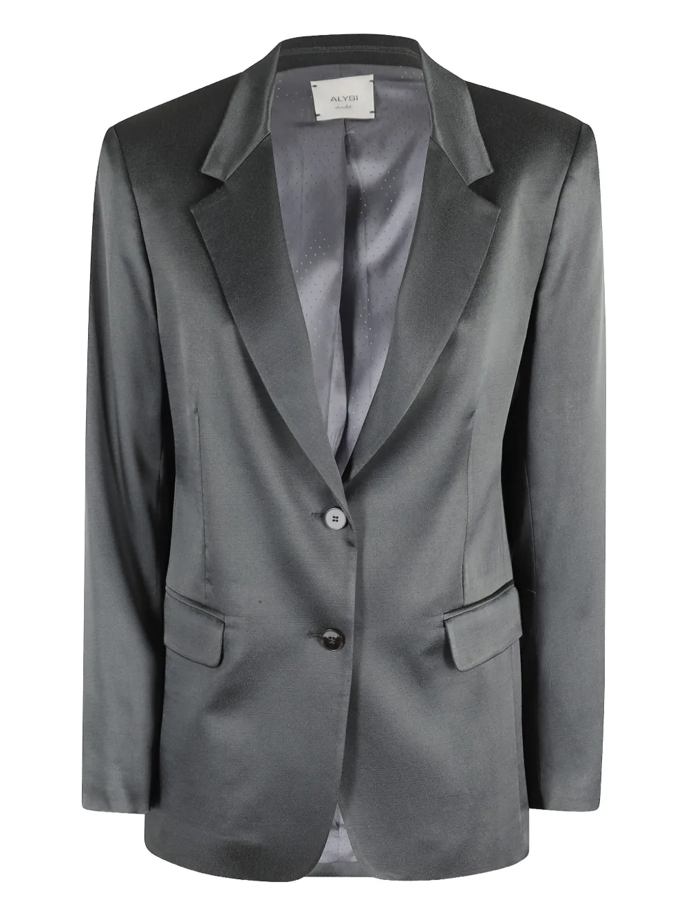 Alysi Single-breasted Blazer In Gray