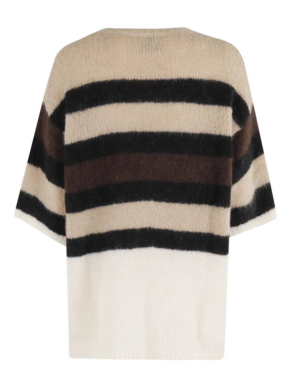 Alysi Ribbed Crew Neck Sweater In Neutral