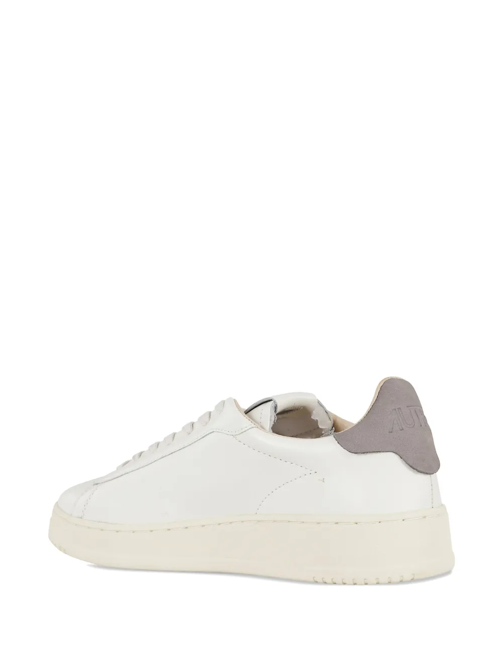 Autry Dallas leather-upper lace-up low-top sneakers White