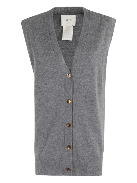 Alysi button-fastening sleeveless top
