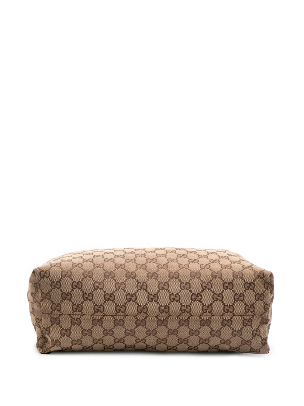 Pre-owned Gucci 2016-2025 Gg Canvas Icon Bit Satchel In Brown