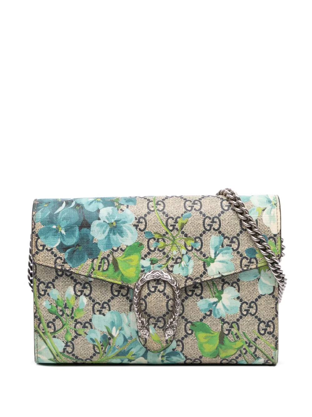 Gucci Pre-Owned 2016-2025 GG Supreme Dionysus Blooms Chain Wallet Gucci Pre-Owned 2016-2025 GG Supreme Dionysus Blooms Chain Wallet