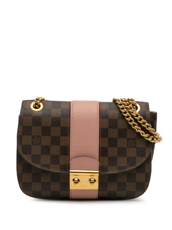 Louis Vuitton Pre-Owned Borsa a Spalla Cuir Wight In Tela Damier