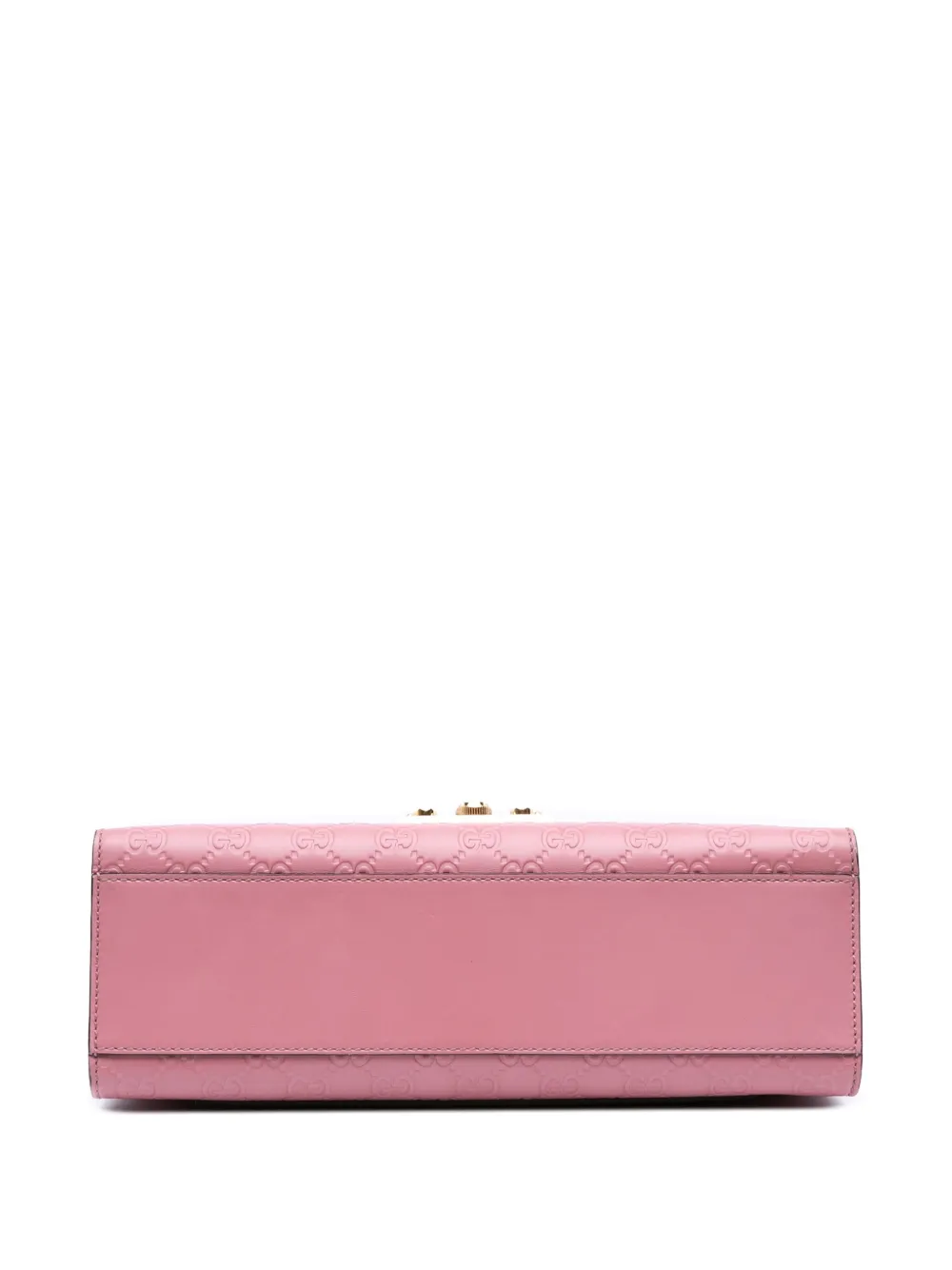 Pre-owned Gucci 2016-2025 Medium Ssima Padlock Shoulder Bag In Pink