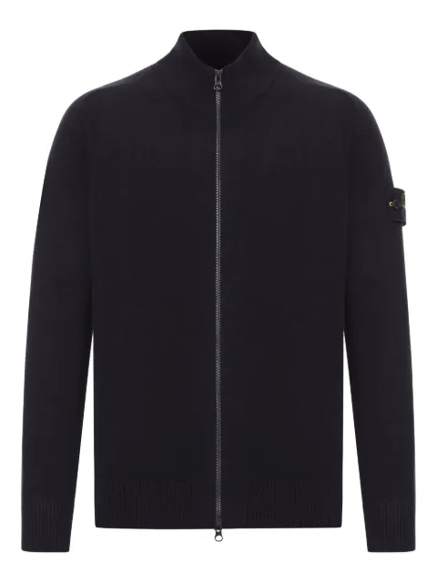 Stone Island 5100044 zip-neck wool cardigan