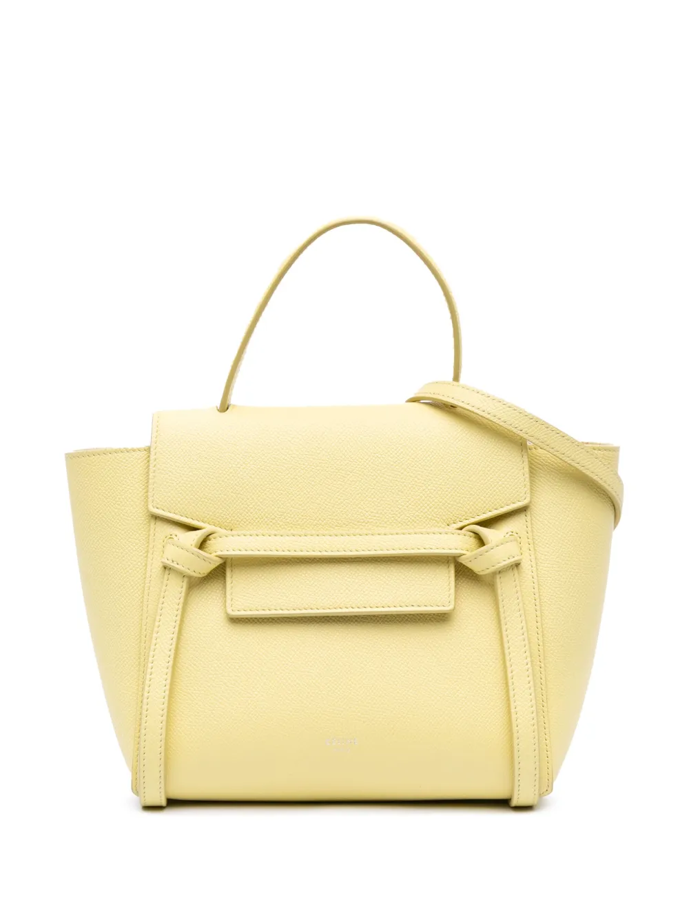 Celine Pre-Owned 2018 Nano Grained Calfskin Belt Bag satchel | Yellow | Image 1