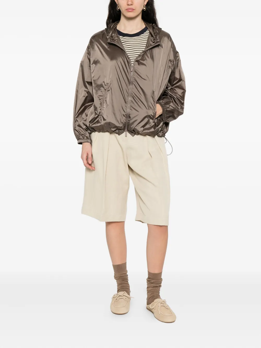 Emporio Armani hooded drawstring jacket | Oversized Jackets | Image 2