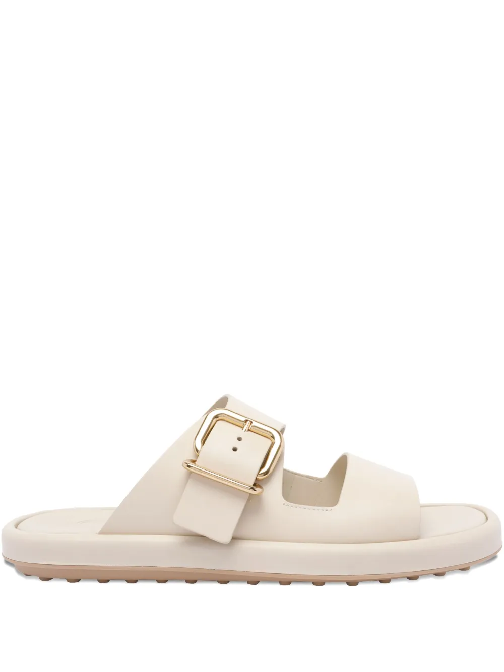 Tod's double-buckle leather sandals Neutrals