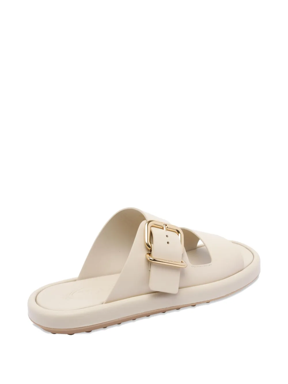 Tod's double-buckle leather sandals Neutrals