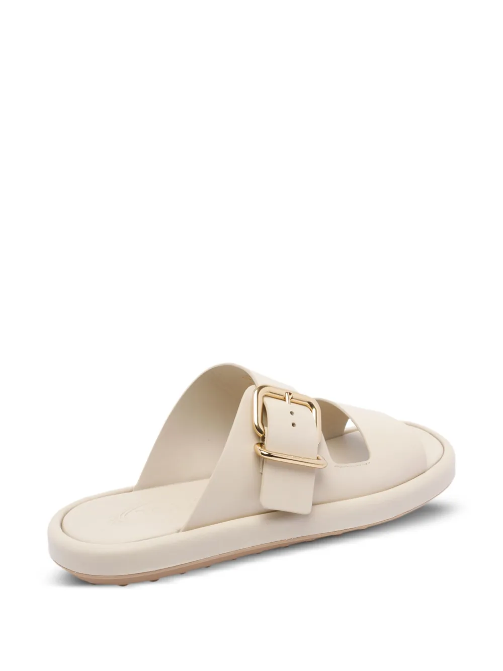 Tod's double-buckle leather sandals Neutrals
