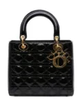 Christian Dior Pre-Owned 2013 Medium Patent Cannage Lady Dior satchel - Black
