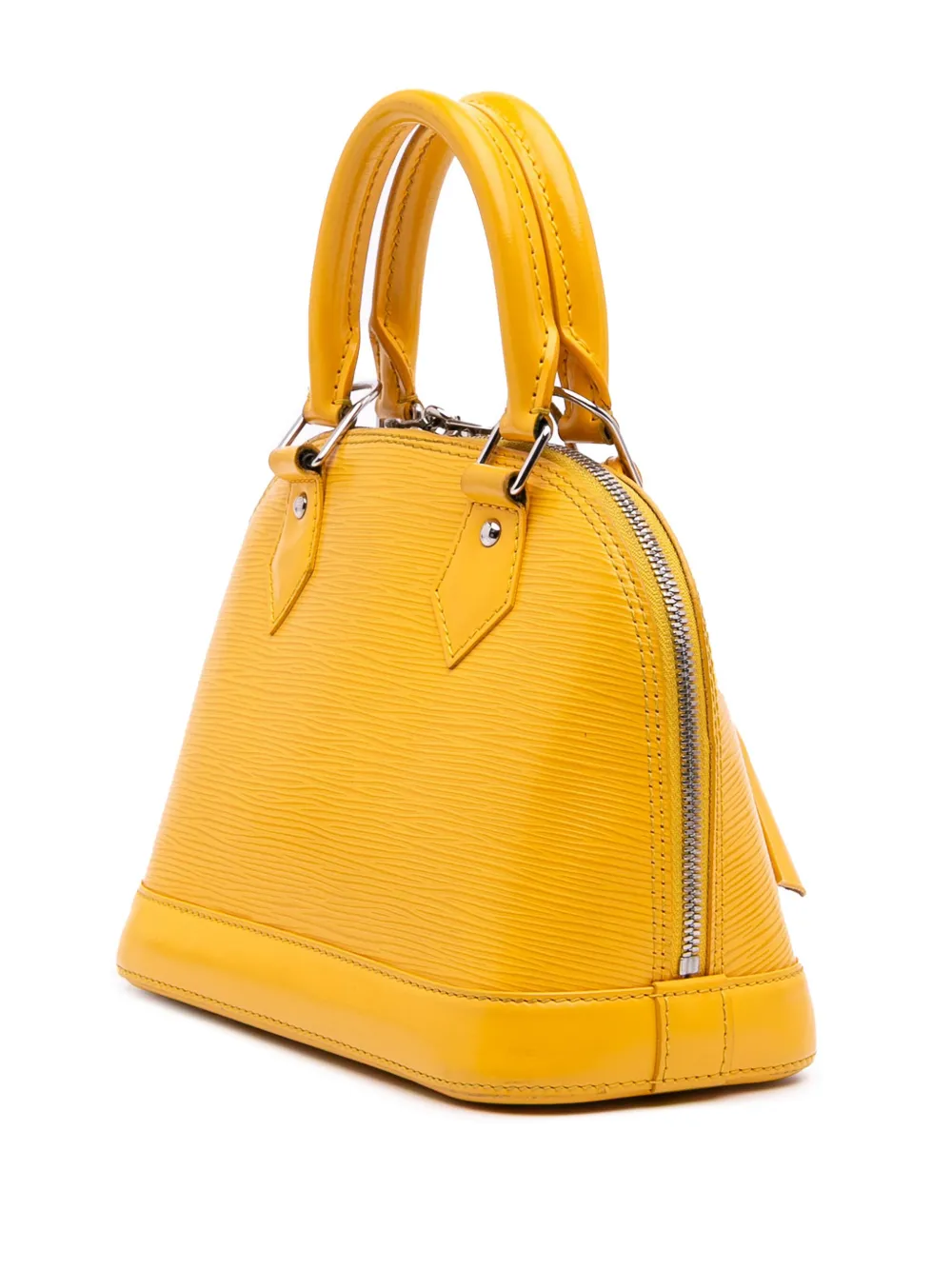 Pre-owned Louis Vuitton 2013 Epi Alma Bb Satchel In Yellow