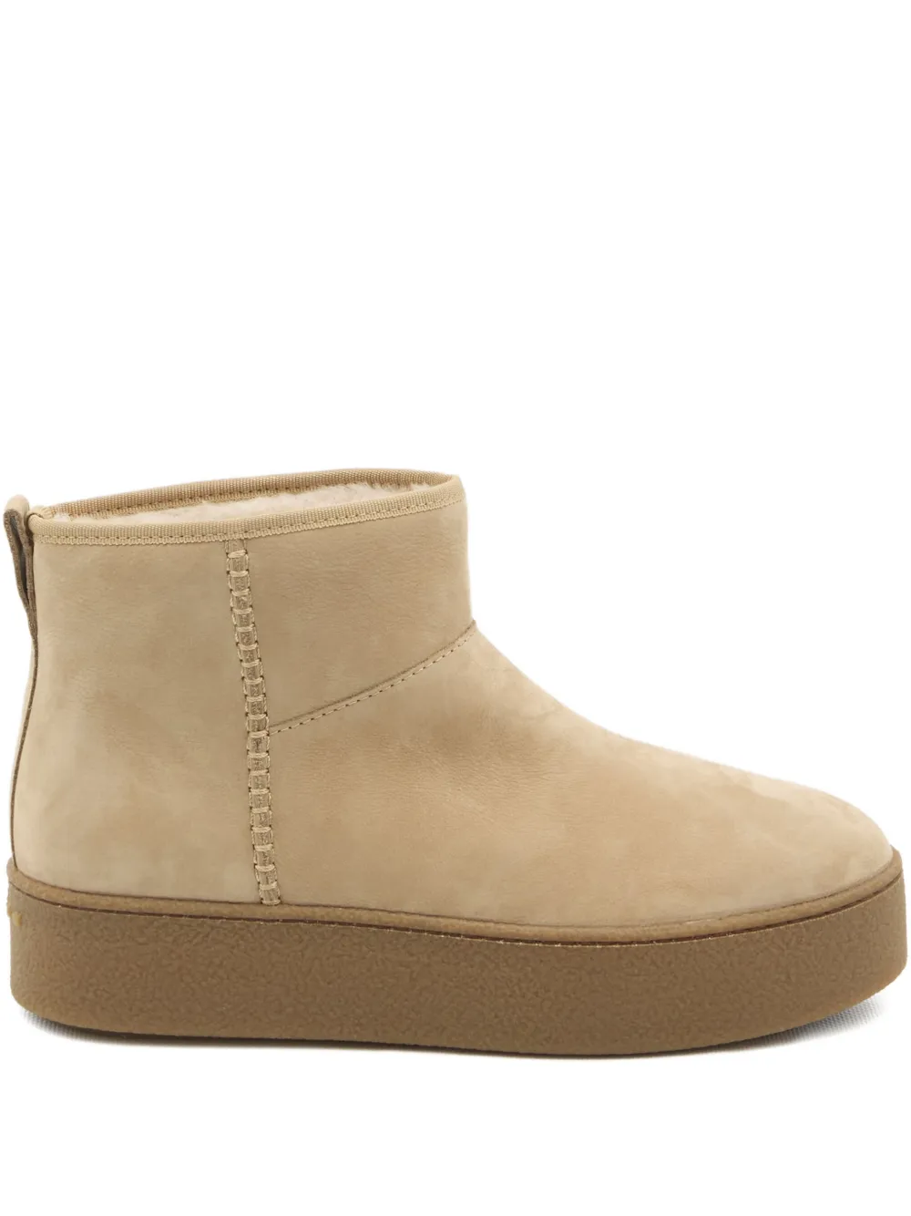 Hogan suede shearling boots Neutrals