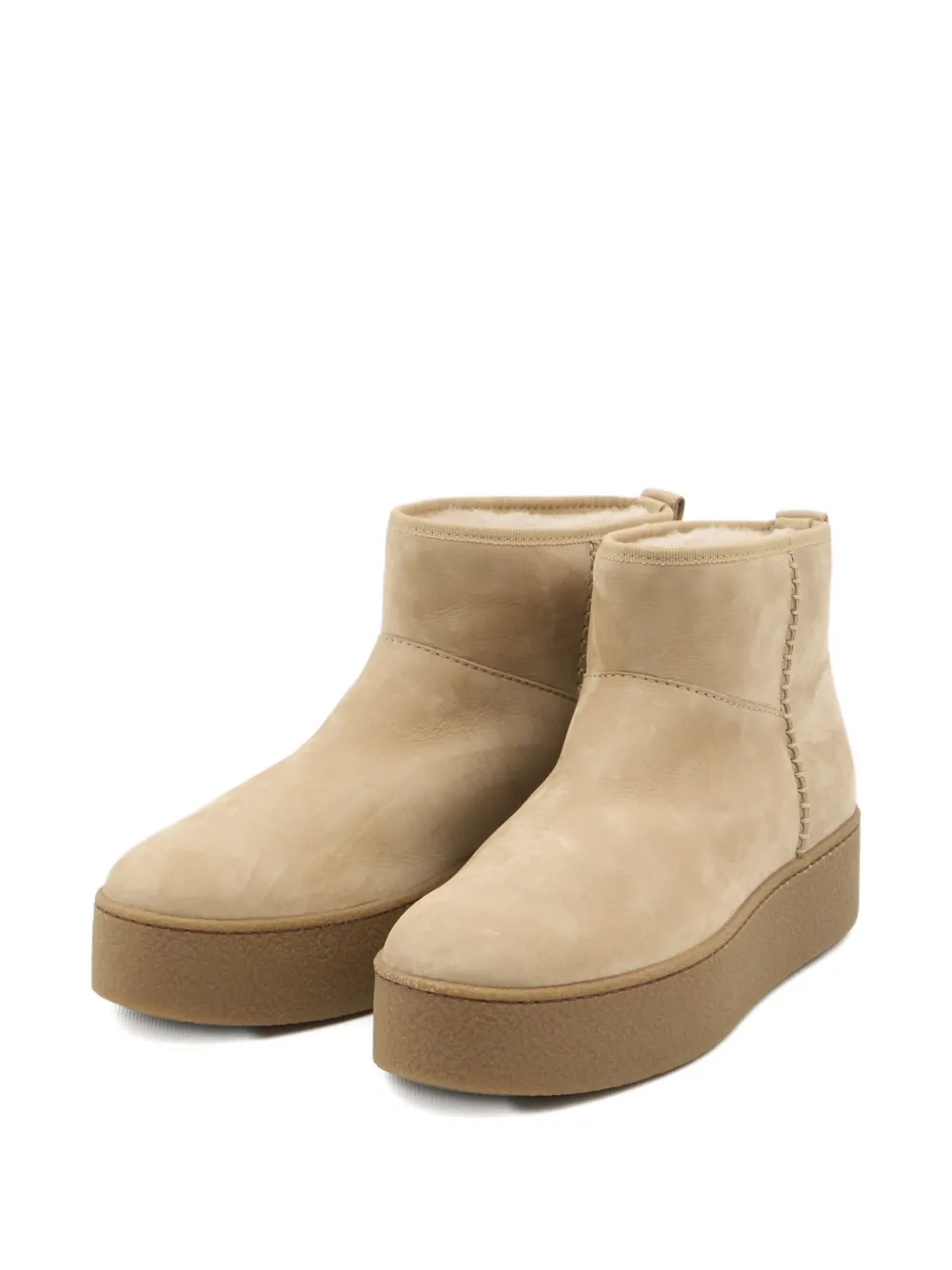 Hogan suede shearling boots Neutrals
