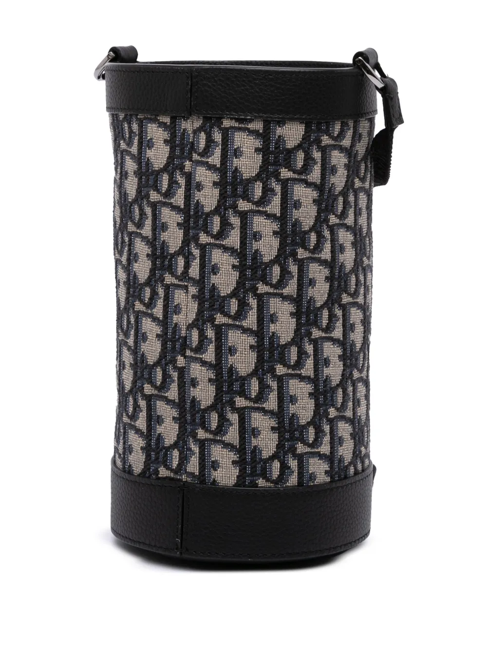 Pre-owned Dior 2022 Oblique Canvas Thermo Bottle Holder Crossbody Bag In Blue