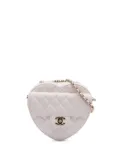 CHANEL Pre-Owned 2021-2025 Lambskin CC in Love Heart crossbody bag - White