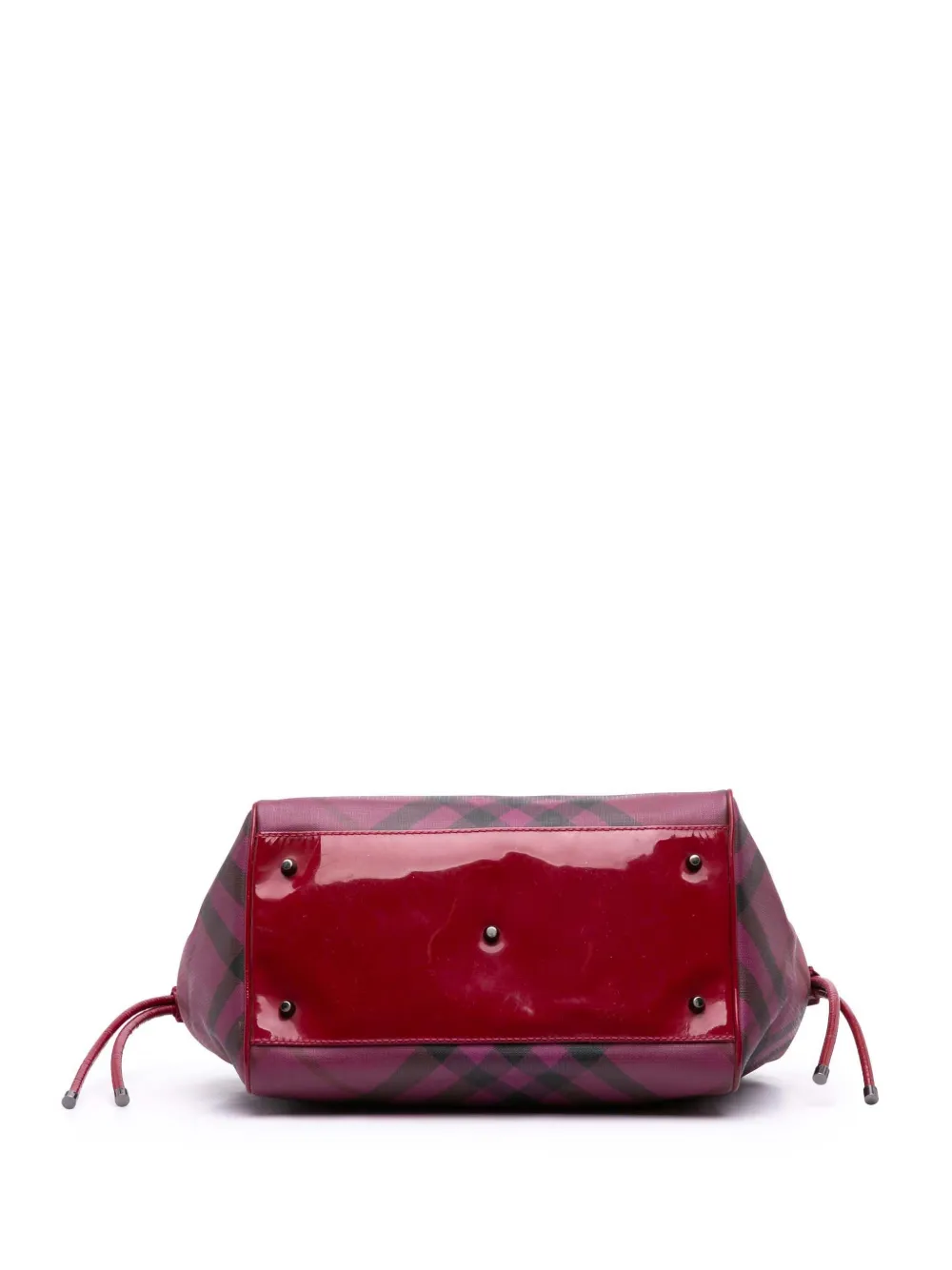 Pre-owned Burberry 2000-2017 Supernova Check Coated Canvas Bilmore Tote Bag In Pink