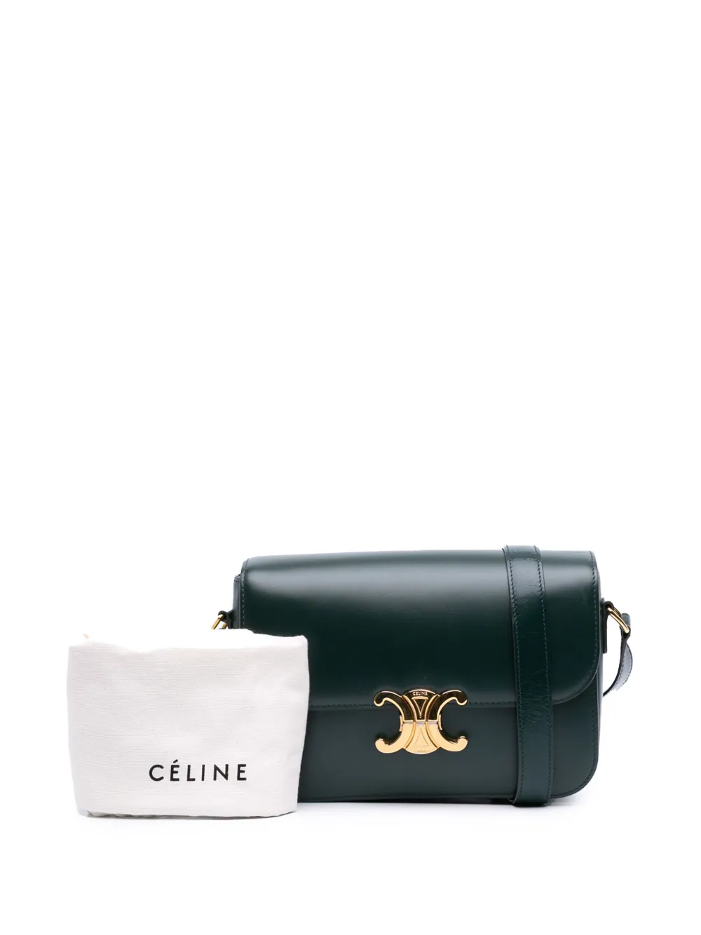 셀린느 Pre-Owned 2019 클래시크 샤이니 카프스킨 트리옹프 크로스 백 1HQH4TWAQJ4EHFN1