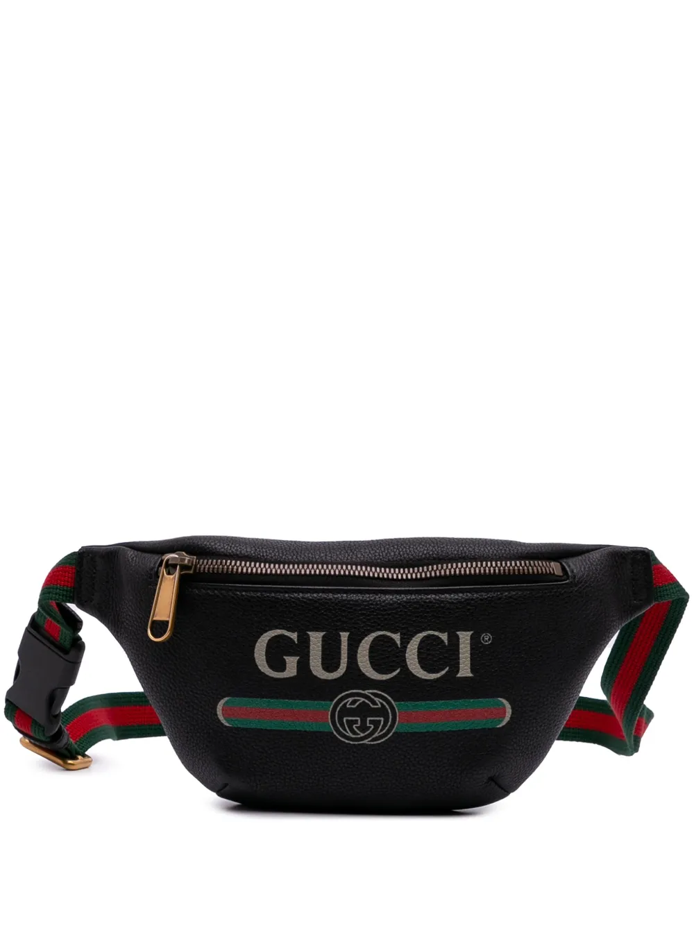 Gucci Pre-Owned 2000-2015 Small Grained Calfskin Logo belt bag | Black | Image 1