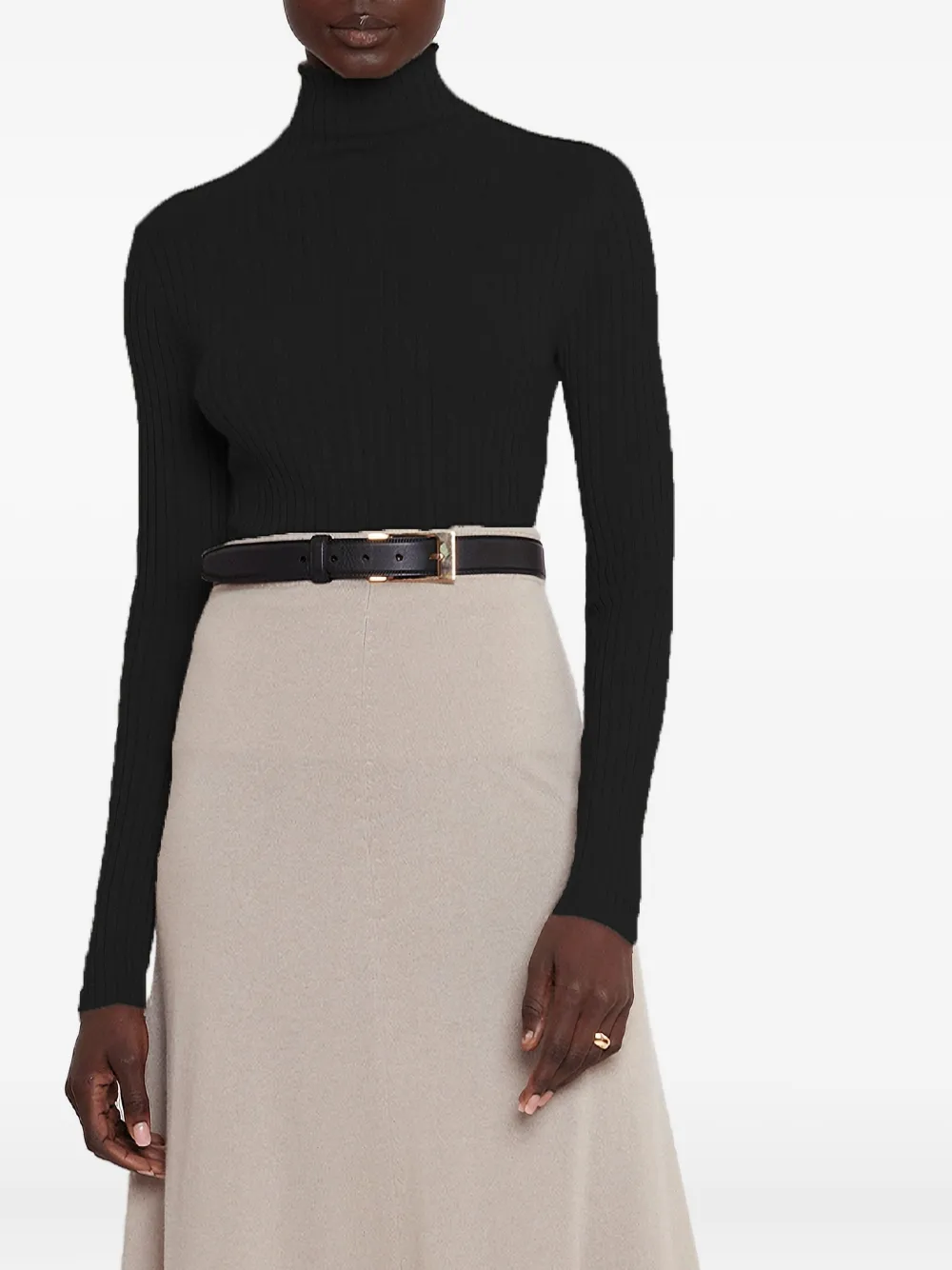 arch4 ribbed cashmere sweater | Black | Image 1