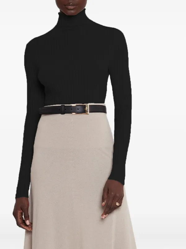 Arch4 Ribbed Cashmere Sweater in Black