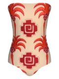Johanna Ortiz Alta Mar palm-tree swimsuit - Neutrals