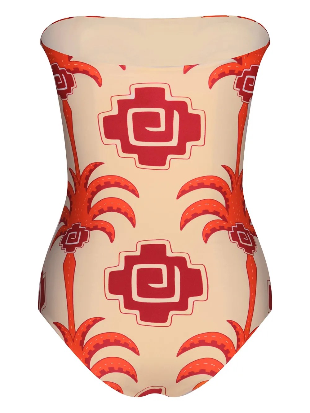 Johanna Ortiz Alta Mar badpak met palmboomprint Beige