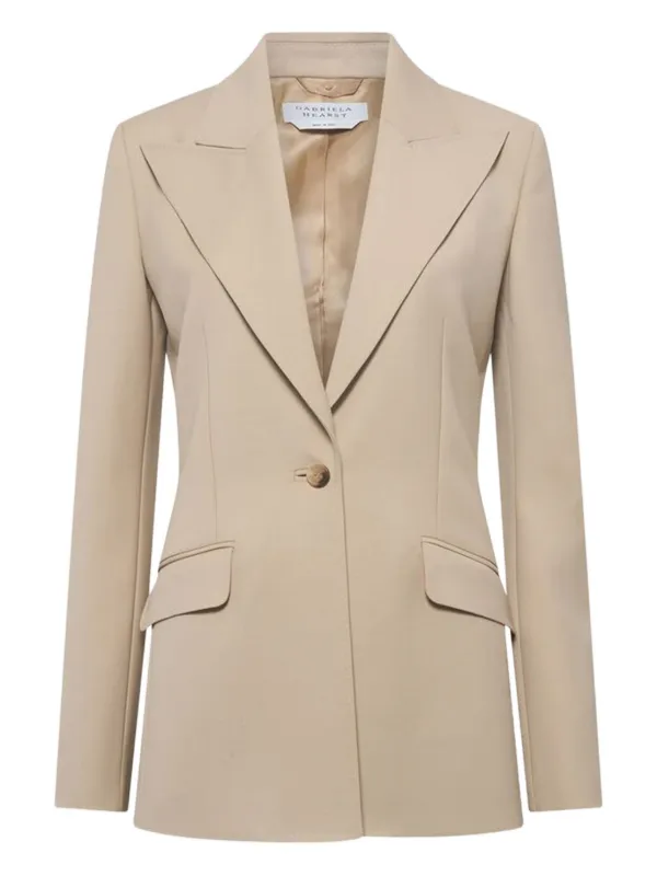 Gabriela Hearst Single-breasted Peaked-lapels Blazer in Brown