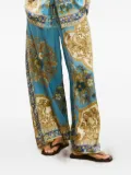 ALEMAIS Cassie floral-baroque trousers - Blue